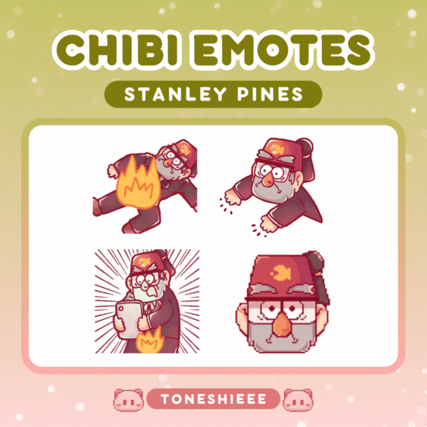 STANLEY PINES ANIMATED EMOTES - PACK 1